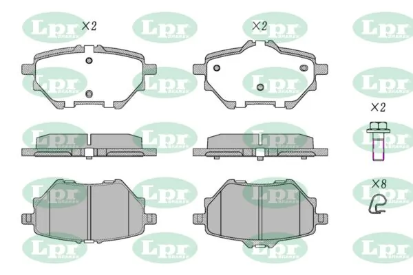 LPR-CN fékbetétkészlet, tárcsafék - 05P1838 - TothCarparts