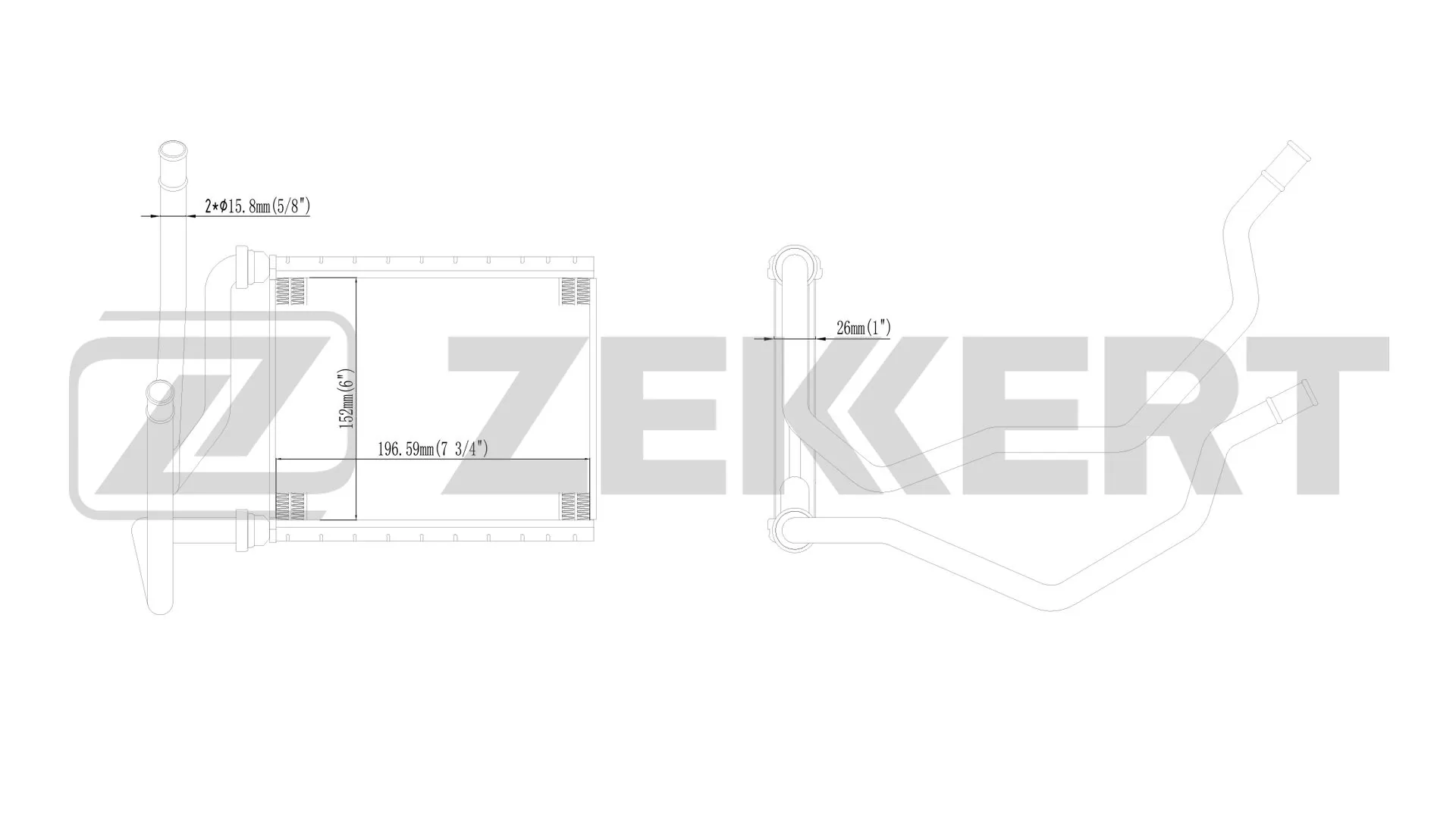 ZEKKERT Hőcserélő, belső tér fűtés - MK-5139 - TothCarparts