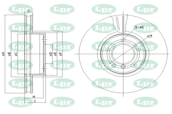 LPR-CN féktárcsa - B2037V - TothCarparts