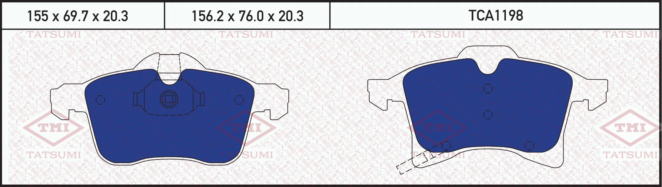 TATSUMI fékbetétkészlet, tárcsafék - TCA1198 - TothCarparts