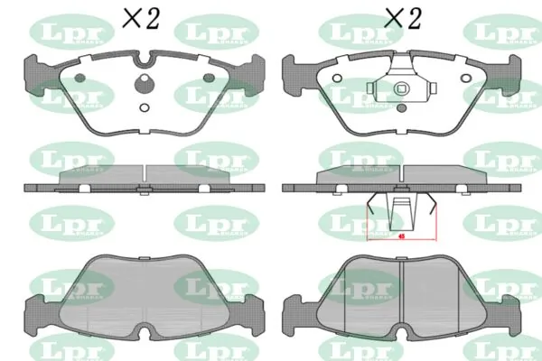 LPR-CN fékbetétkészlet, tárcsafék - 05P1251 - TothCarparts