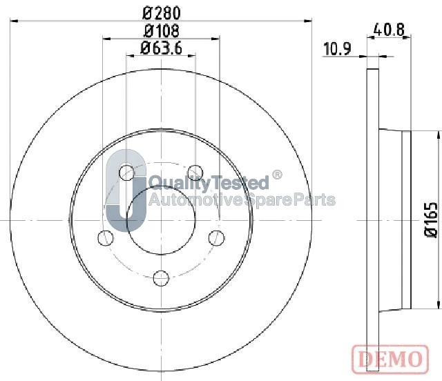 JAPANPARTS féktárcsa - DP0301JM - TothCarparts