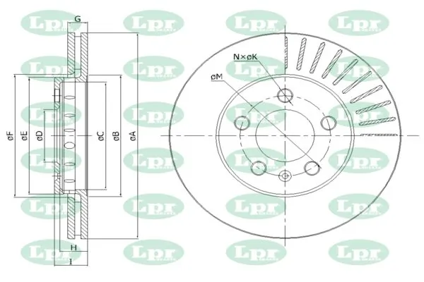 LPR-CN féktárcsa - A1461V - TothCarparts