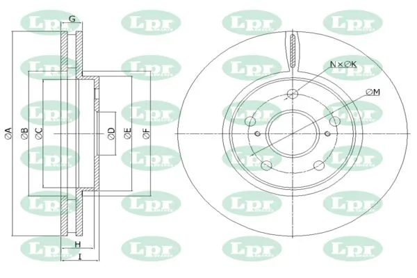 LPR-CN féktárcsa - T2042V - TothCarparts
