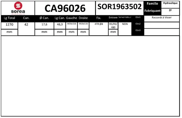 STARTCAR kormánygép - CA96026 - TothCarparts
