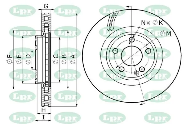 LPR-CN féktárcsa - M2095V - TothCarparts