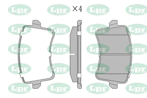 LPR-CN fékbetétkészlet, tárcsafék - 05P1489 - TothCarparts
