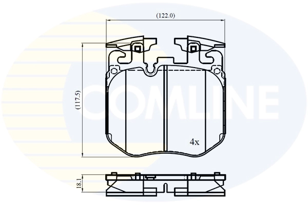 COMLINE fékbetétkészlet, tárcsafék - CBP02838 - TothCarparts