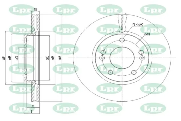 LPR-CN féktárcsa - H2039V - TothCarparts