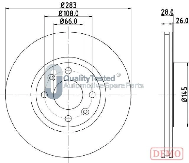 JAPANPARTS féktárcsa - DI0627JM - TothCarparts