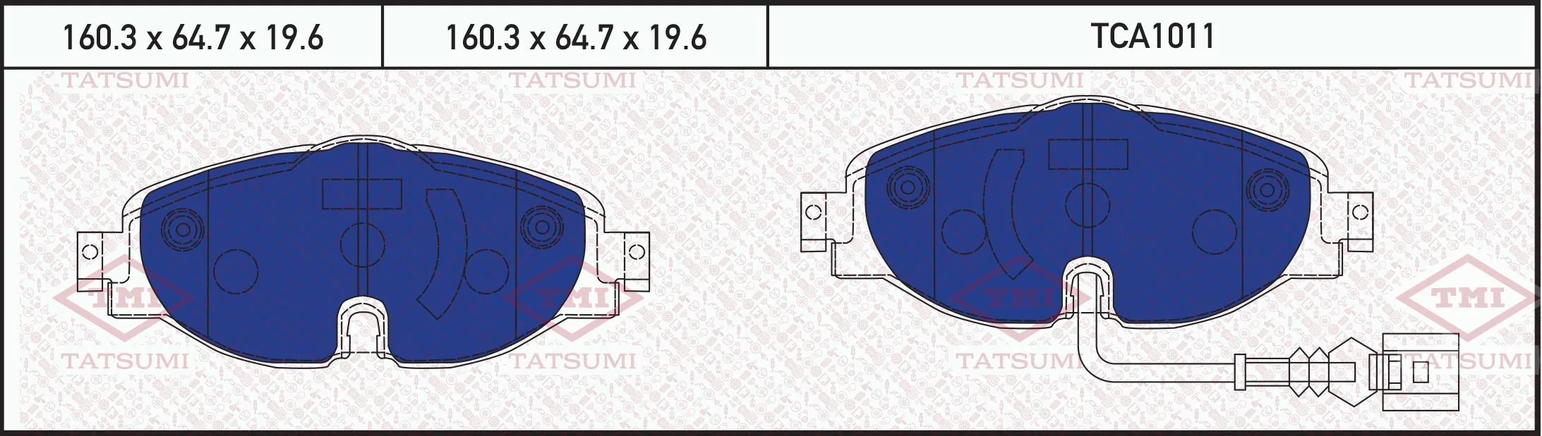 TATSUMI fékbetétkészlet, tárcsafék - TCA1011 - TothCarparts