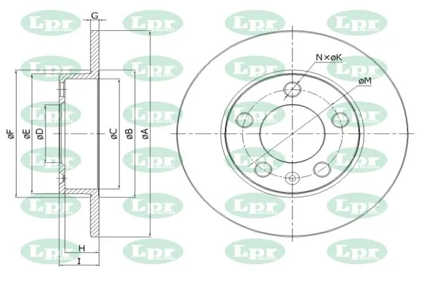 LPR-CN féktárcsa - A1441P - TothCarparts