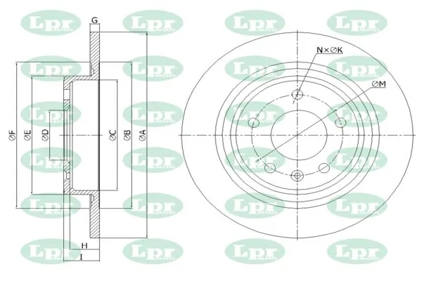 LPR-CN féktárcsa - O1039P - TothCarparts
