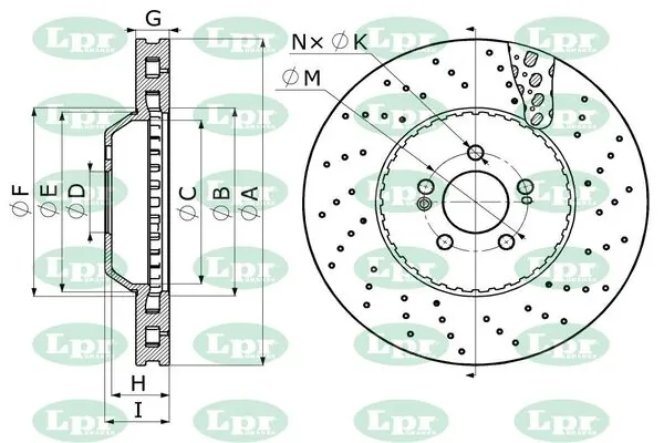 LPR-CN féktárcsa - M2106V - TothCarparts