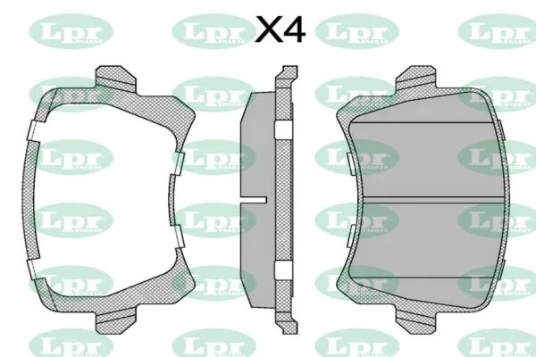 LPR-CN fékbetétkészlet, tárcsafék - 05P1390 - TothCarparts