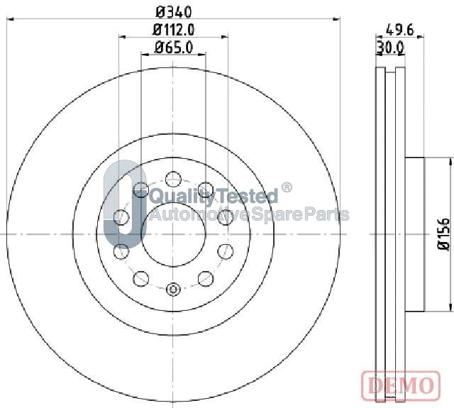JAPANPARTS féktárcsa - DI0907JM - TothCarparts