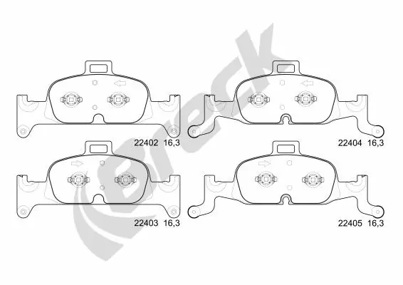 BRECK fékbetétkészlet, tárcsafék - 22402 00 551 00 - TothCarparts