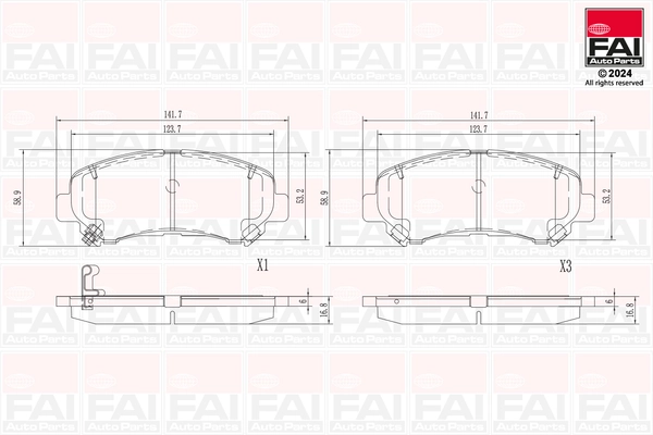 FAI AutoParts fékbetétkészlet, tárcsafék - BP136 - TothCarparts