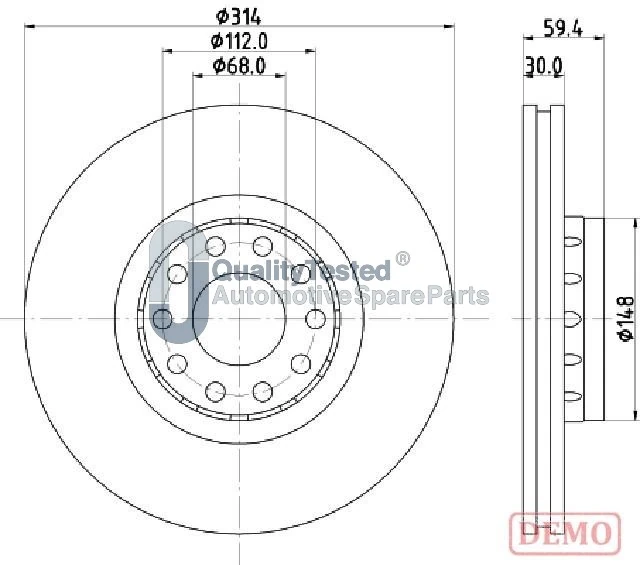 JAPANPARTS féktárcsa - DI0924JM - TothCarparts