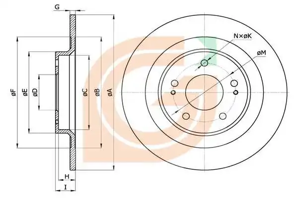 GAMA-SA féktárcsa - GM10179 - TothCarparts