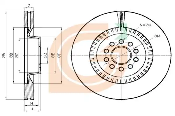 GAMA-SA féktárcsa - GM20691 - TothCarparts