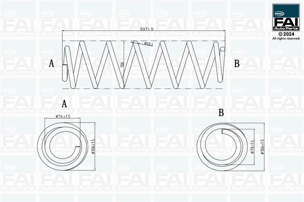 FAI AutoParts futómű rugó - FPCS171 - TothCarparts