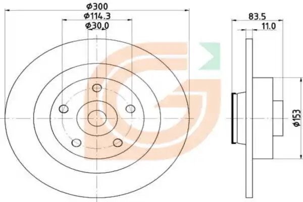 GAMA-SA féktárcsa - GM30019 - TothCarparts