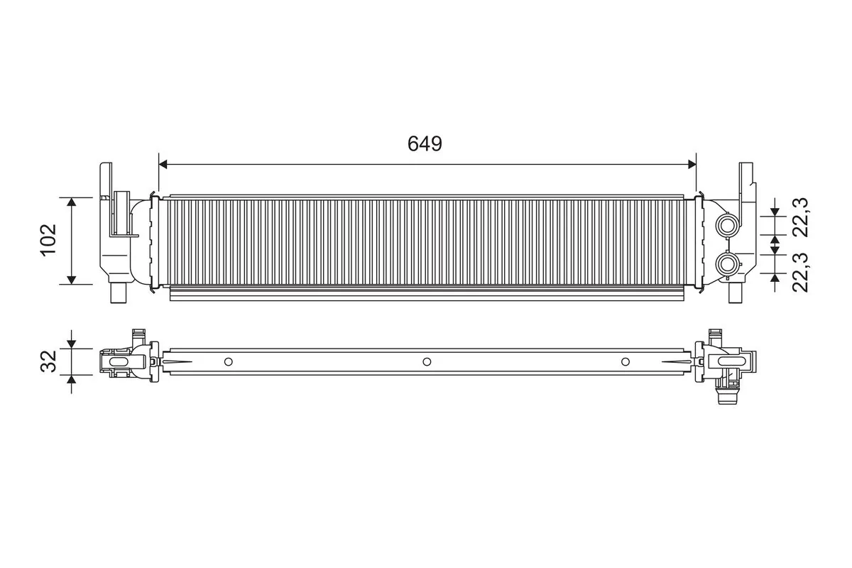 VALEO hűtő, motorhűtés - 701362 - TothCarparts