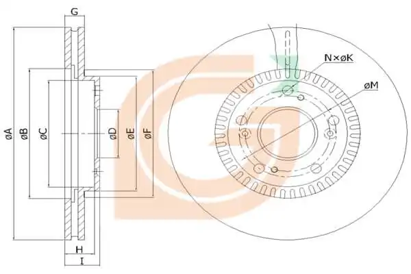GAMA-SA féktárcsa - GM20001 - TothCarparts