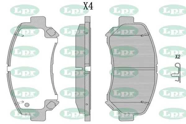LPR-CN fékbetétkészlet, tárcsafék - 05P1314 - TothCarparts