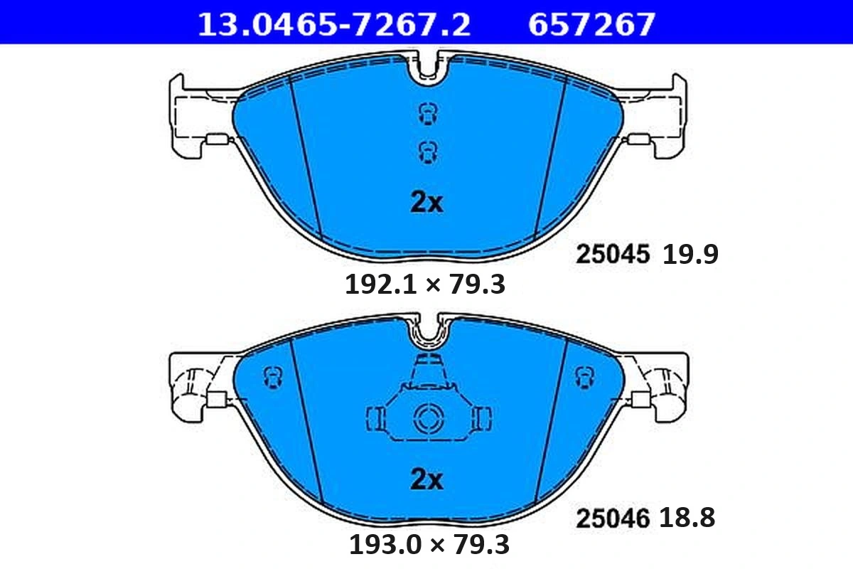ATE-APAC fékbetétkészlet, tárcsafék - 13.0465-7267.2 - TothCarparts