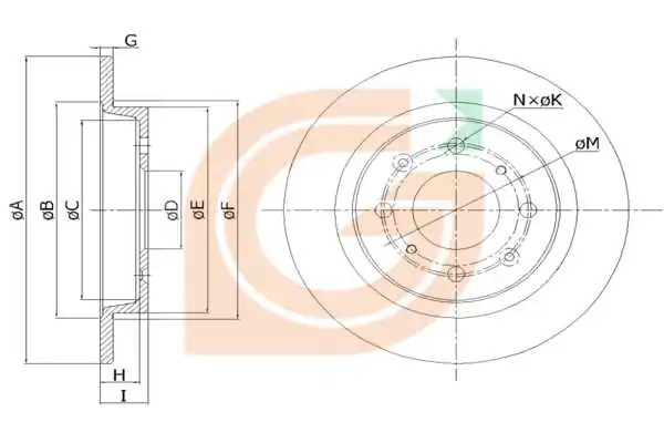 GAMA-SA féktárcsa - GM10026 - TothCarparts