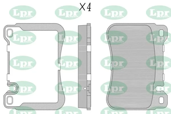 LPR-CN fékbetétkészlet, tárcsafék - 05P1276 - TothCarparts