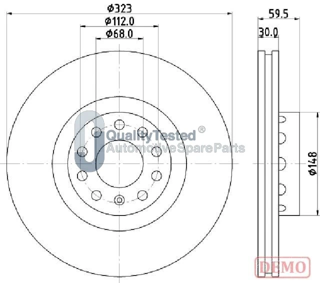 JAPANPARTS féktárcsa - DI0922JM - TothCarparts