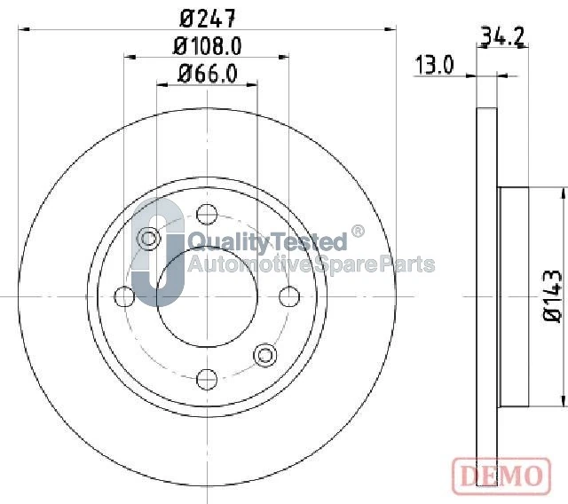 JAPANPARTS féktárcsa - DI0630JM - TothCarparts