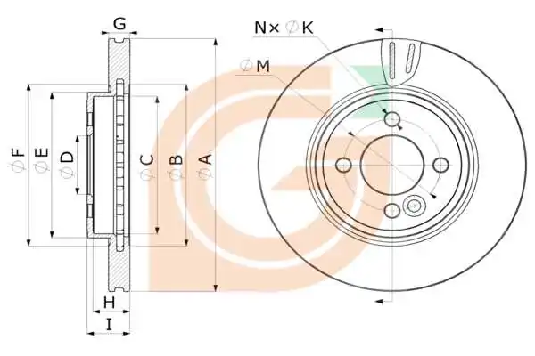 GAMA-SA féktárcsa - GM20565 - TothCarparts