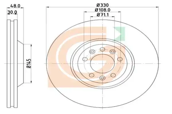 GAMA-SA féktárcsa - GM21561 - TothCarparts