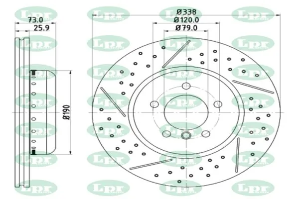 LPR-CN féktárcsa - B2553V - TothCarparts