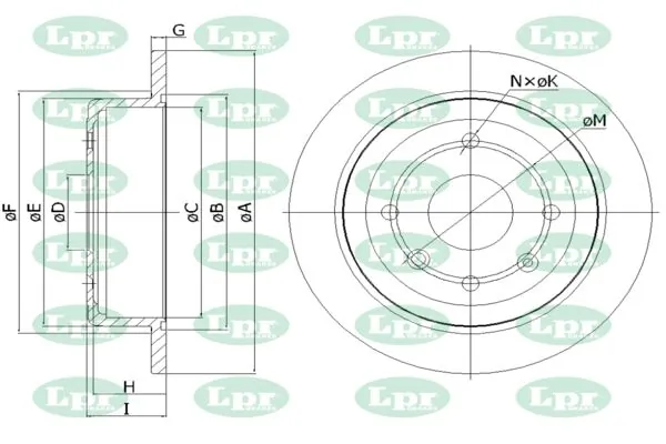 LPR-CN féktárcsa - D4000P - TothCarparts