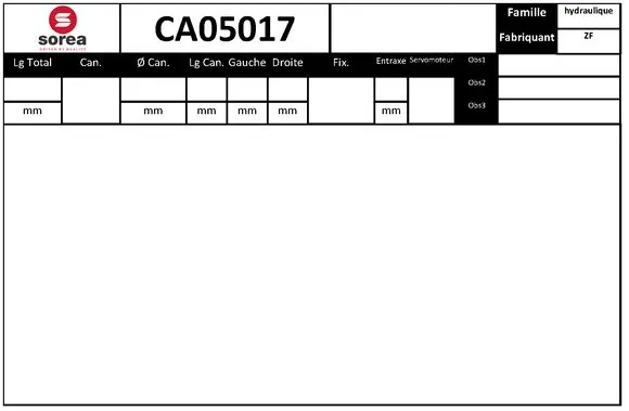 SNRA kormánygép - CA05017 - TothCarparts