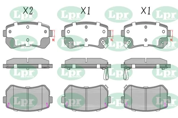 LPR-CN fékbetétkészlet, tárcsafék - 05P1344 - TothCarparts