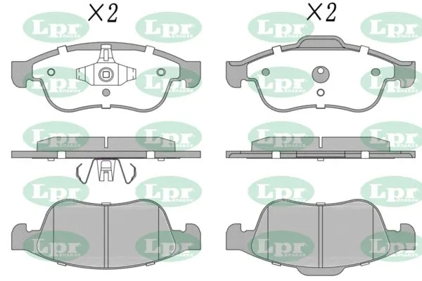 LPR-CN fékbetétkészlet, tárcsafék - 05P1493 - TothCarparts