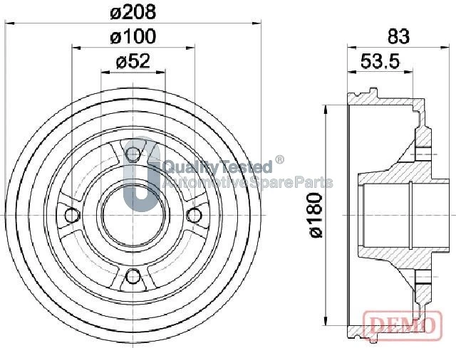 JAPANPARTS fékdob - TA0709JM - TothCarparts