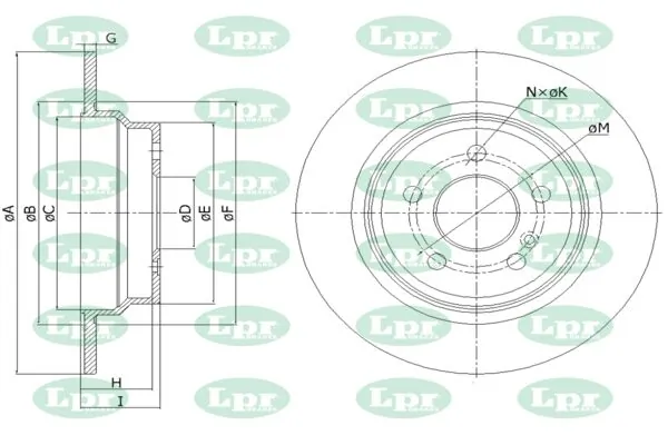 LPR-CN féktárcsa - M2019P - TothCarparts