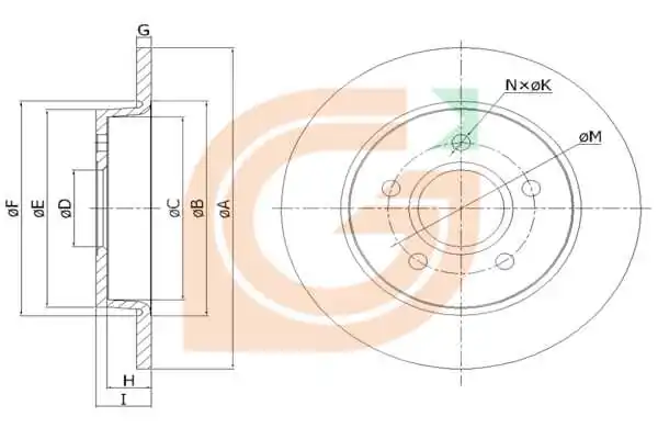 GAMA-SA féktárcsa - GM10002 - TothCarparts