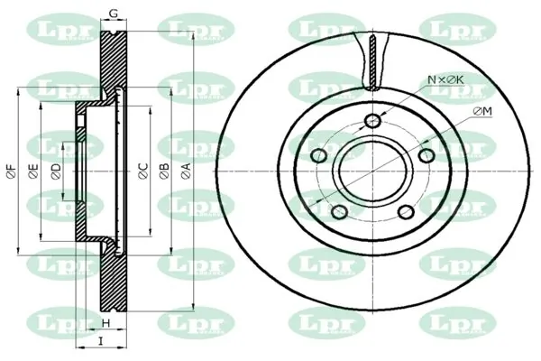 LPR-CN féktárcsa - F1012V - TothCarparts