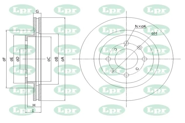 LPR-CN féktárcsa - H1271V - TothCarparts