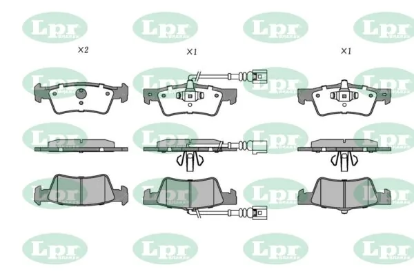 LPR-CN fékbetétkészlet, tárcsafék - 05P1284 - TothCarparts