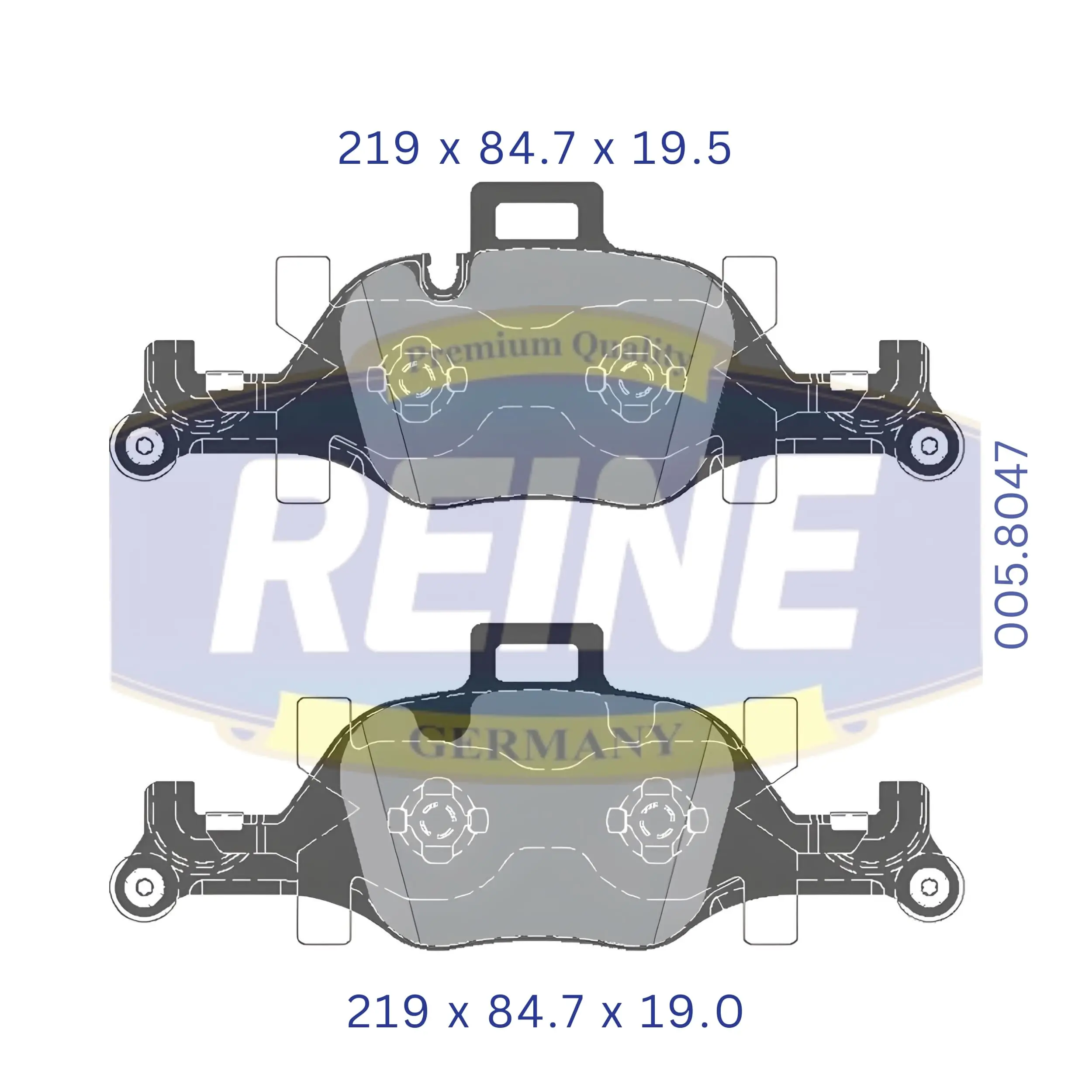 REINE GERMANY fékbetétkészlet, tárcsafék - .005.8047 - TothCarparts