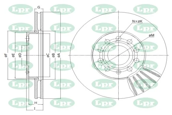 LPR-CN féktárcsa - A1002V - TothCarparts